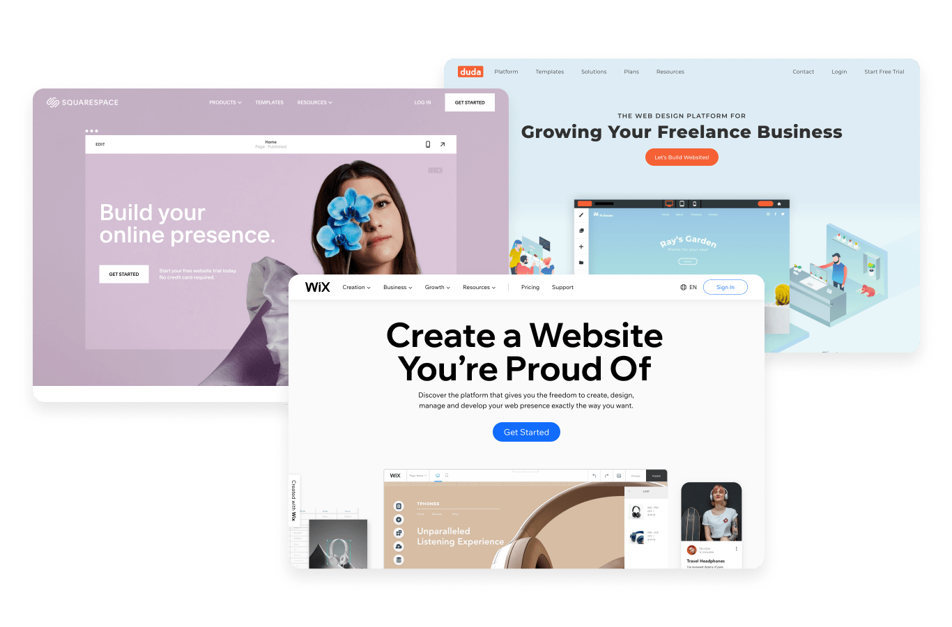 Modern site builders