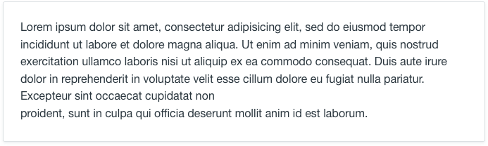 panel only body most simple version