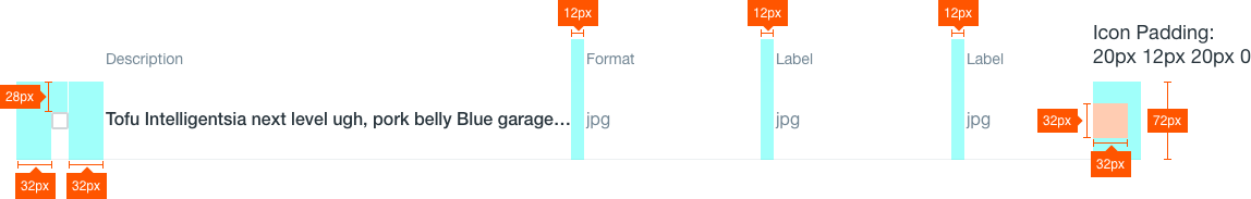 table row attributes