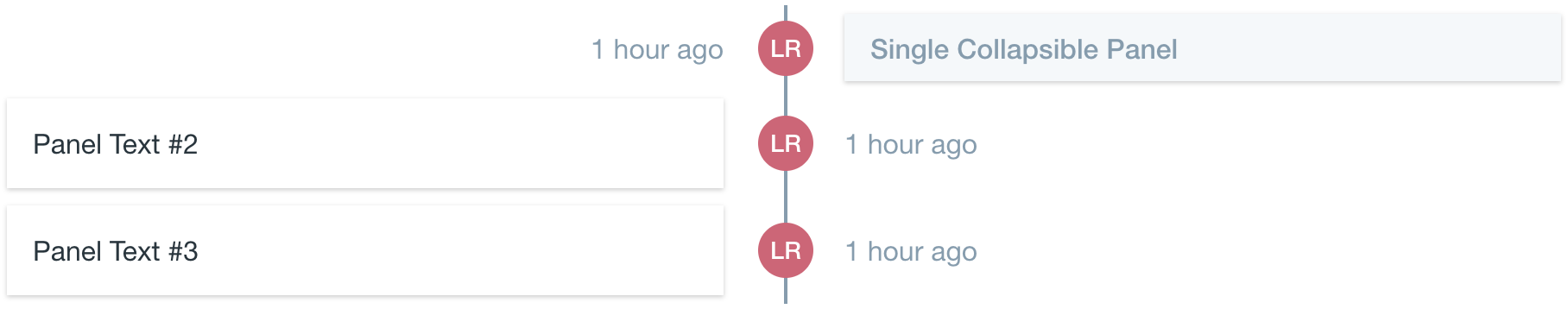 timeline center aligned