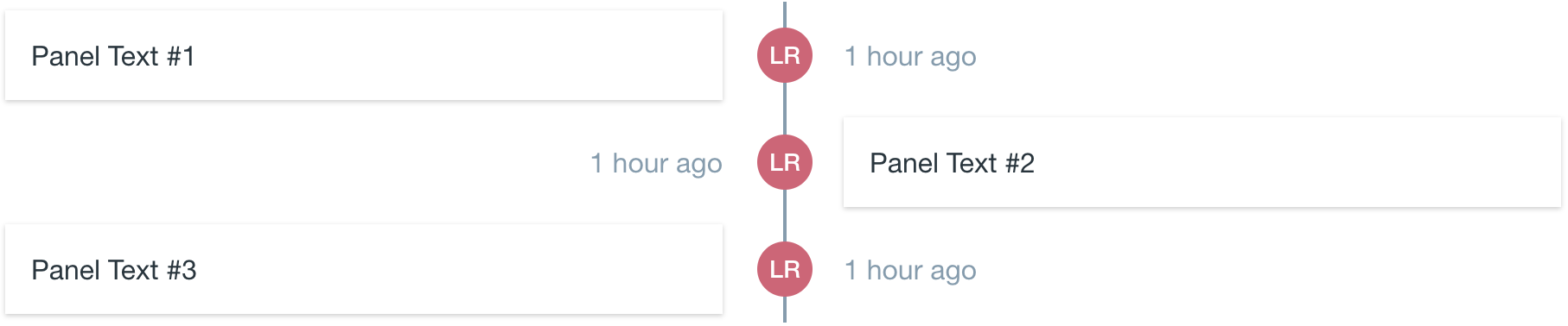 timeline center aligned odd order