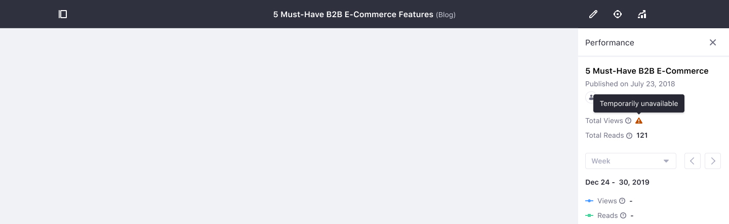 feedback indicator icon with message showed in a sidebar