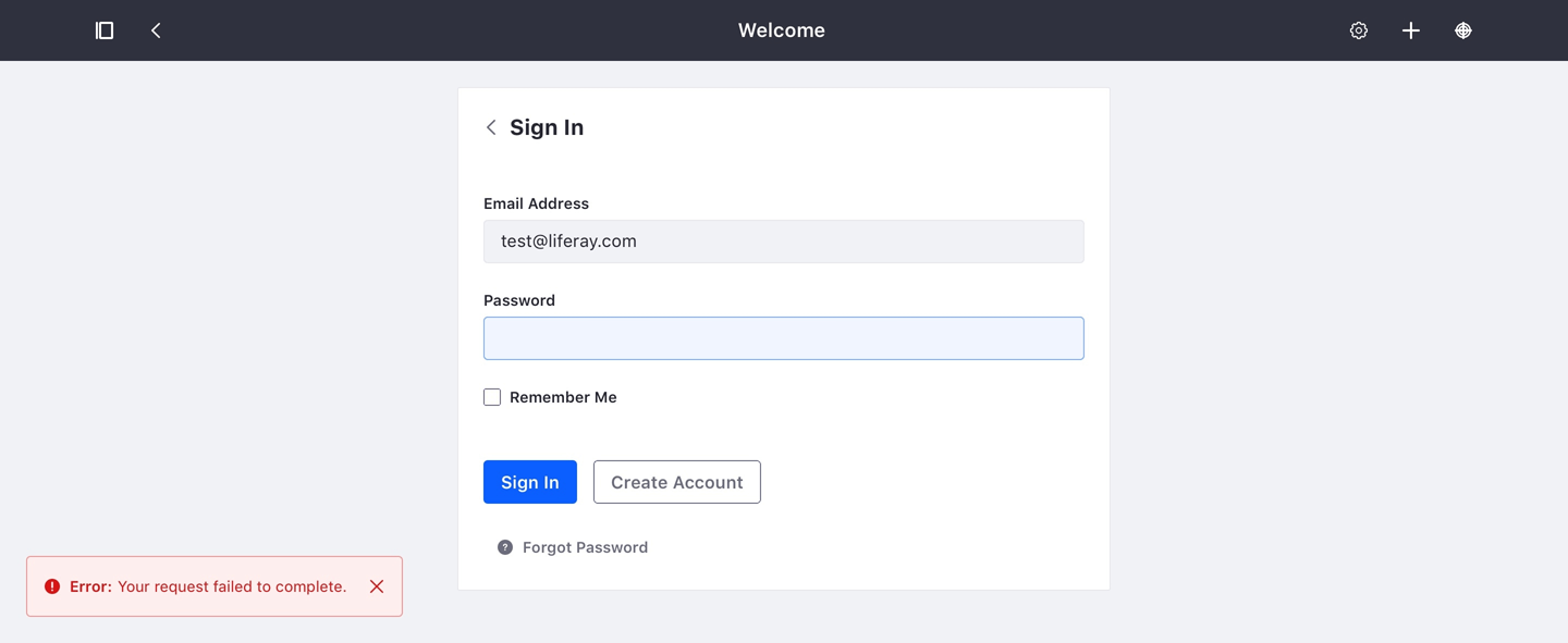 toast alert example. Placed to the top right in the screen and below the header