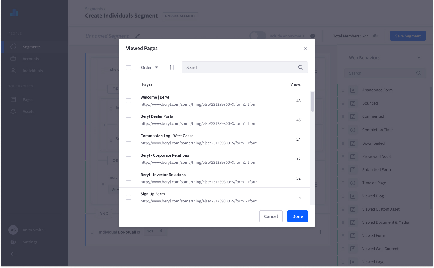 Shows a modal where the primary action reads Done