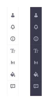 Dividers in a Vertical Bar
