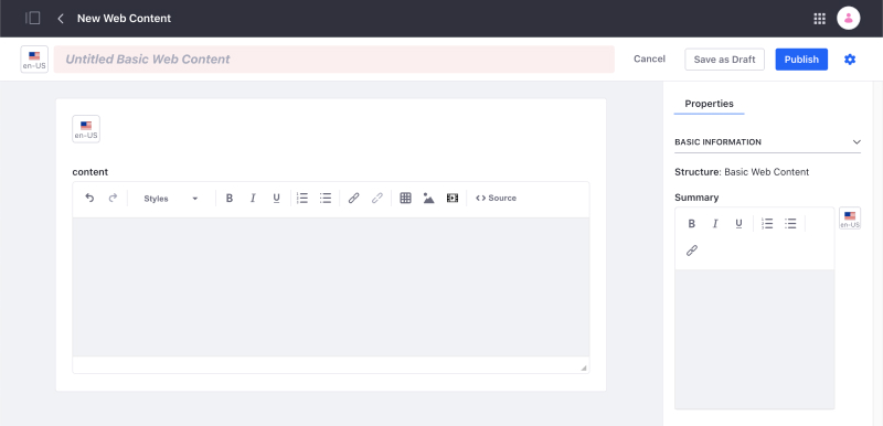 Free content composition example