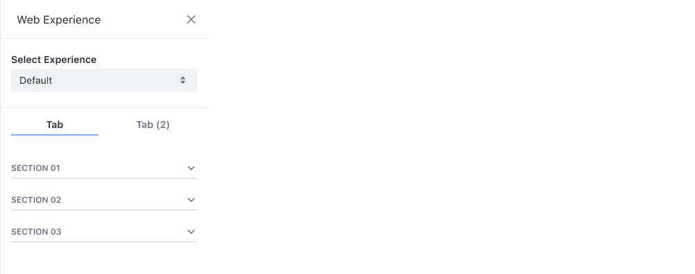 section items example used in a sidebar