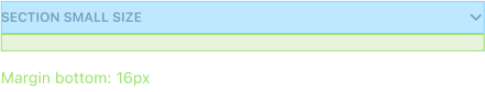 section small component 16px spacing