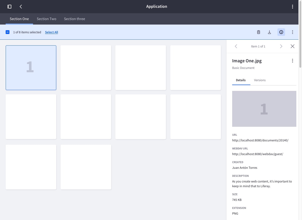 sidebar with scroll bar