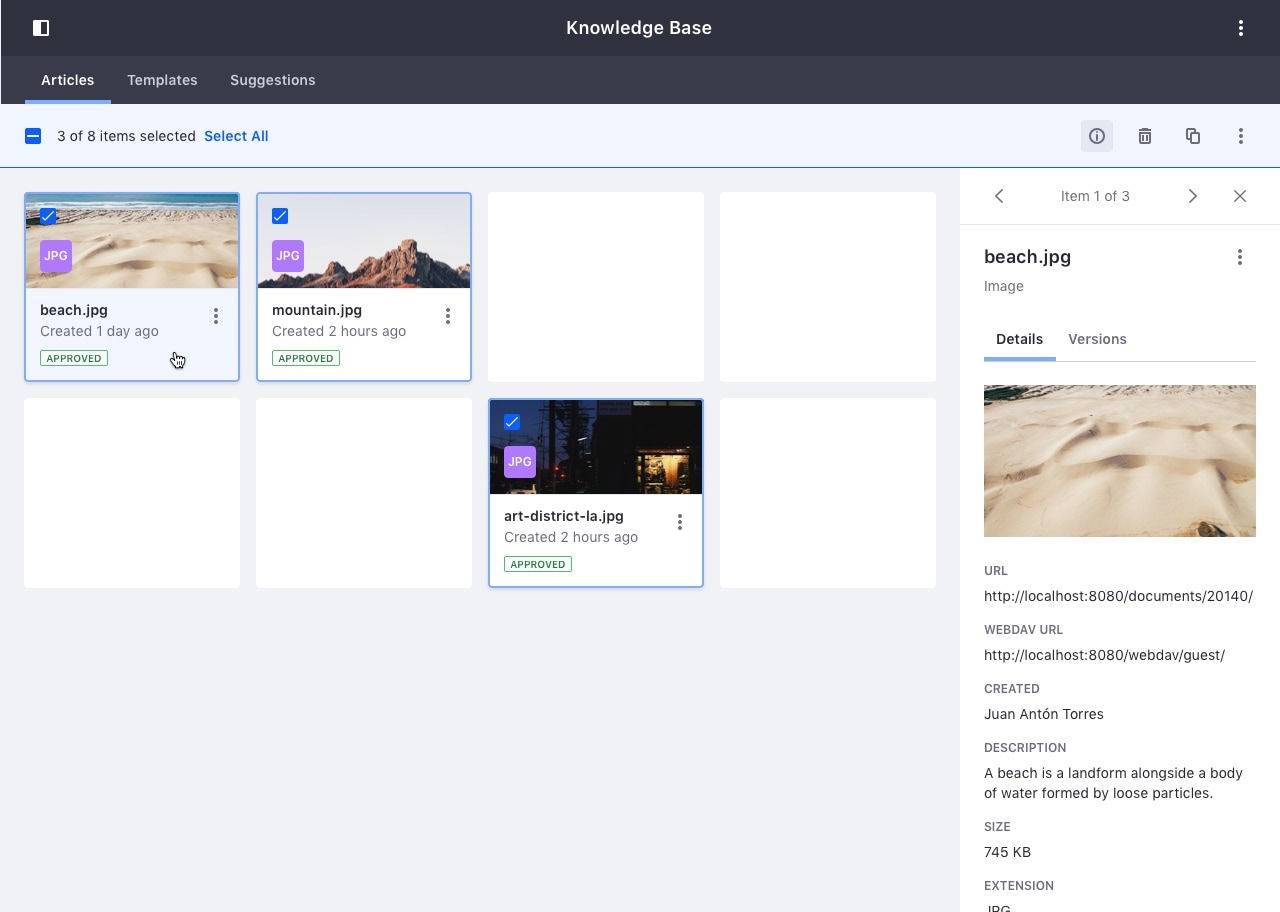from previous selection, hover first card to later unselect it