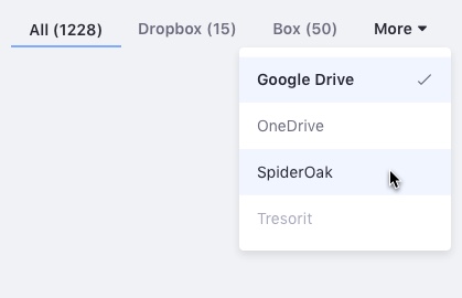 Modern tab without background and underline in selected state