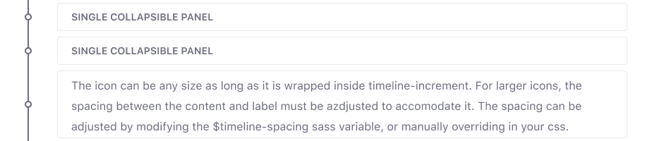 default timeline left aligned