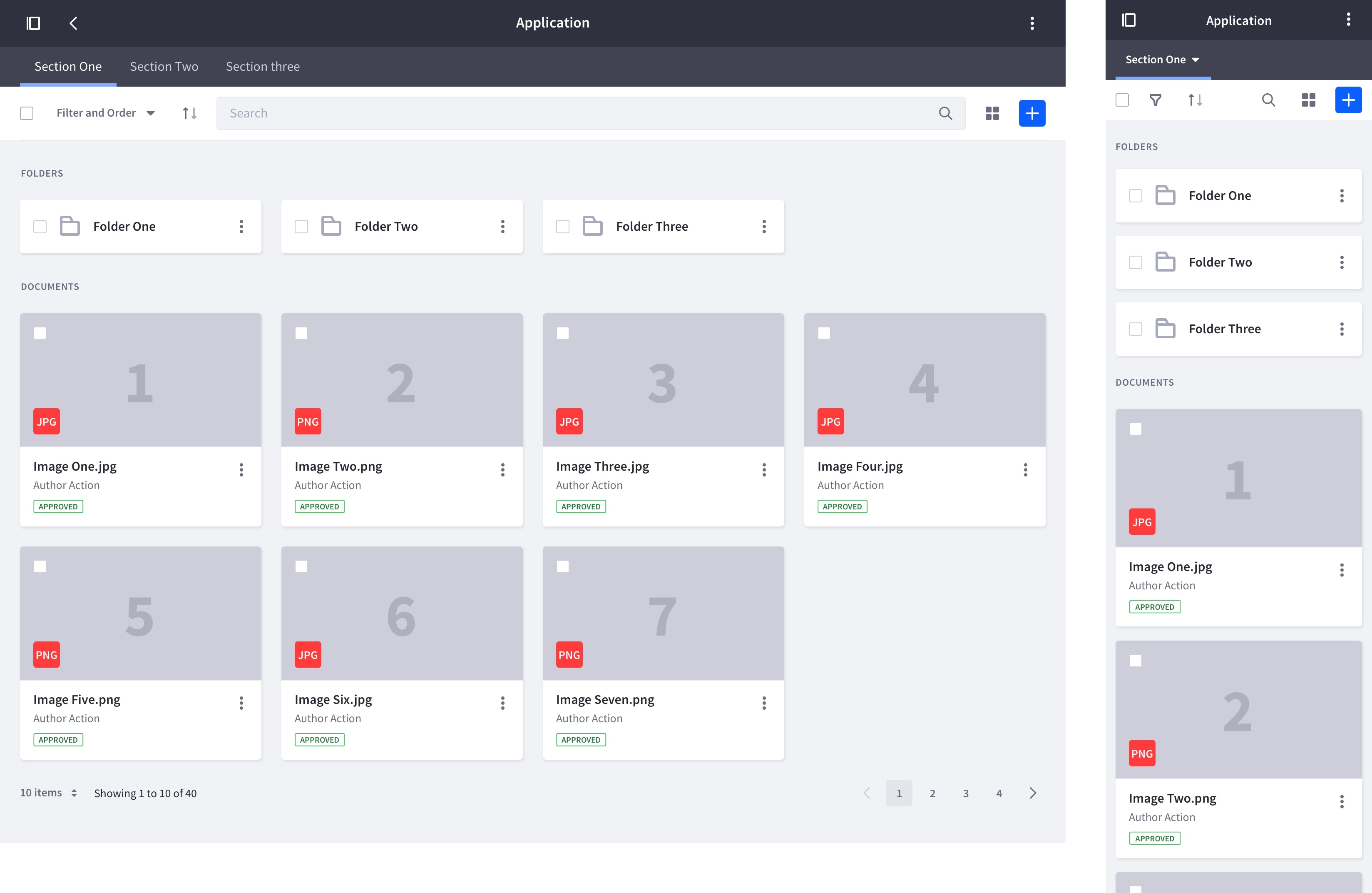 layout full box cards example