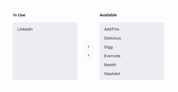 dual ListBox selection animation
