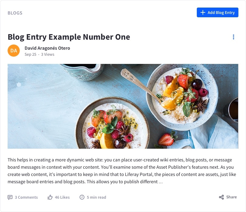 Asset toolbar in Blogs 8 columns case