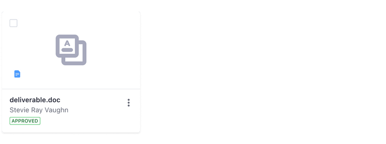 file card is identified with file icon type as center image