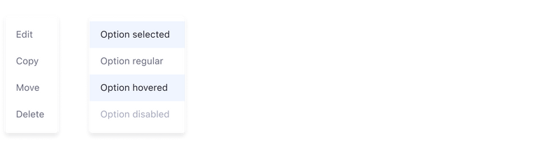 default dropdown menu