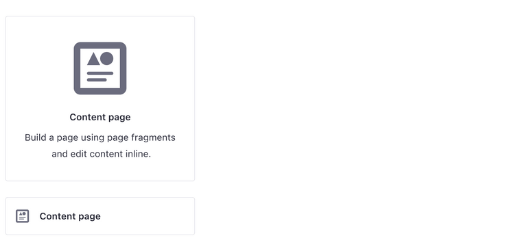 navigation card default state